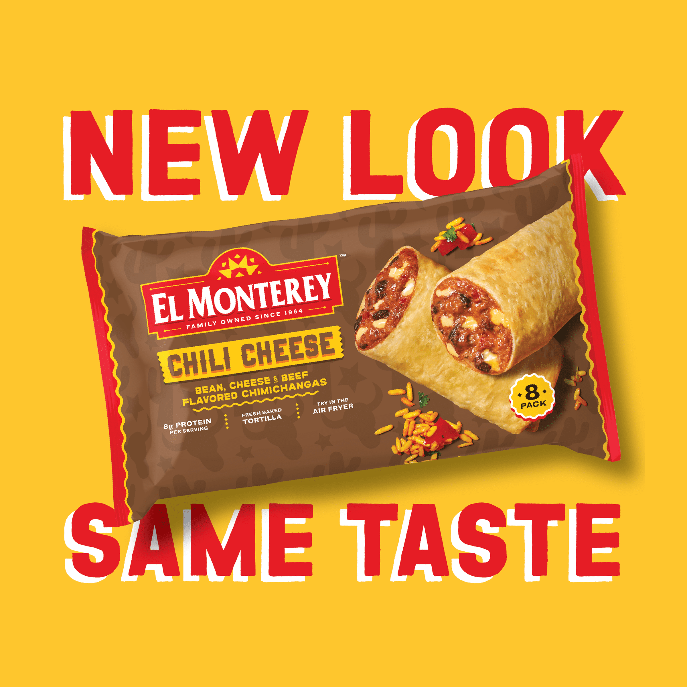 El Monterey Chili Cheese Chimichangas, 30.4 oz, 8 Count (Frozen)