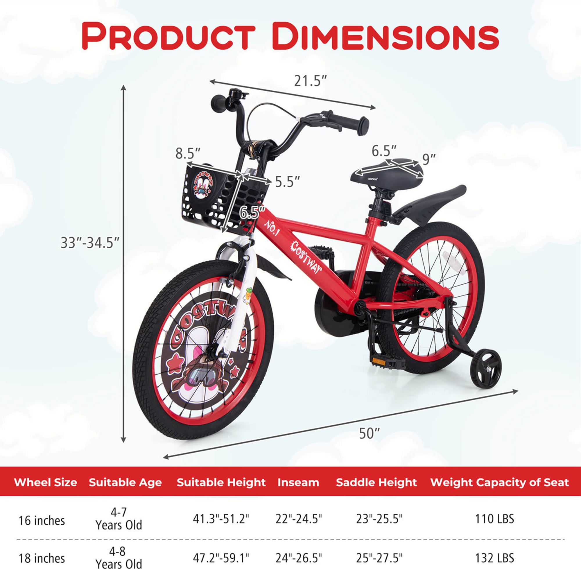 B-bike 18インチ Costway 18