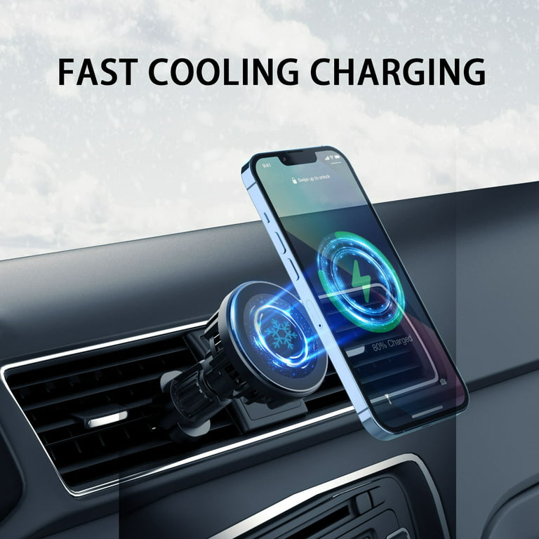  LISEN for MagSafe Car Mount Charger for iPhone 15, 15W Wireless  Universal Vent Charger for iPhone Car Accessories Magnetic Phone Holder  Mount, Fits iPhone 15 Pro Max Plus Mini 14 13