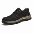 thumbnail image 3 of Men's Oxford Lace-Up Shoes - Slip-Resistant Rubber Sole, Breathable PU Upper, Comfortable Cushioned Insole - Versatile for Work, Travel & Casual Wear - Brown & Black, Everyday Footwear, Stylish Footw, 3 of 9
