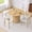Set of 4-Natural, variant on WIRRYTOR Modern Upholstered Dining Chairs Set of 2, Metal Frame Kitchen Chairs with Wood Look, Barrel Back Velvet Chairs for Dining Room, Walnut