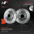 thumbnail image 4 of A-Premium 11.69 inch (296.9mm) Front Drilled and Slotted Disc Brake Rotors + Ceramic Pads Kit Compatible with Select Mazda Models - CX-5 CX5 2016-2021, 6-PC Set, 4 of 8