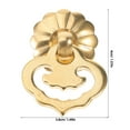 thumbnail image 2 of NICEXMAS Decorative Yellow Brass Drawer Knob with Chinese Cloud Motif for Furniture and Wardrobe, 2 of 5