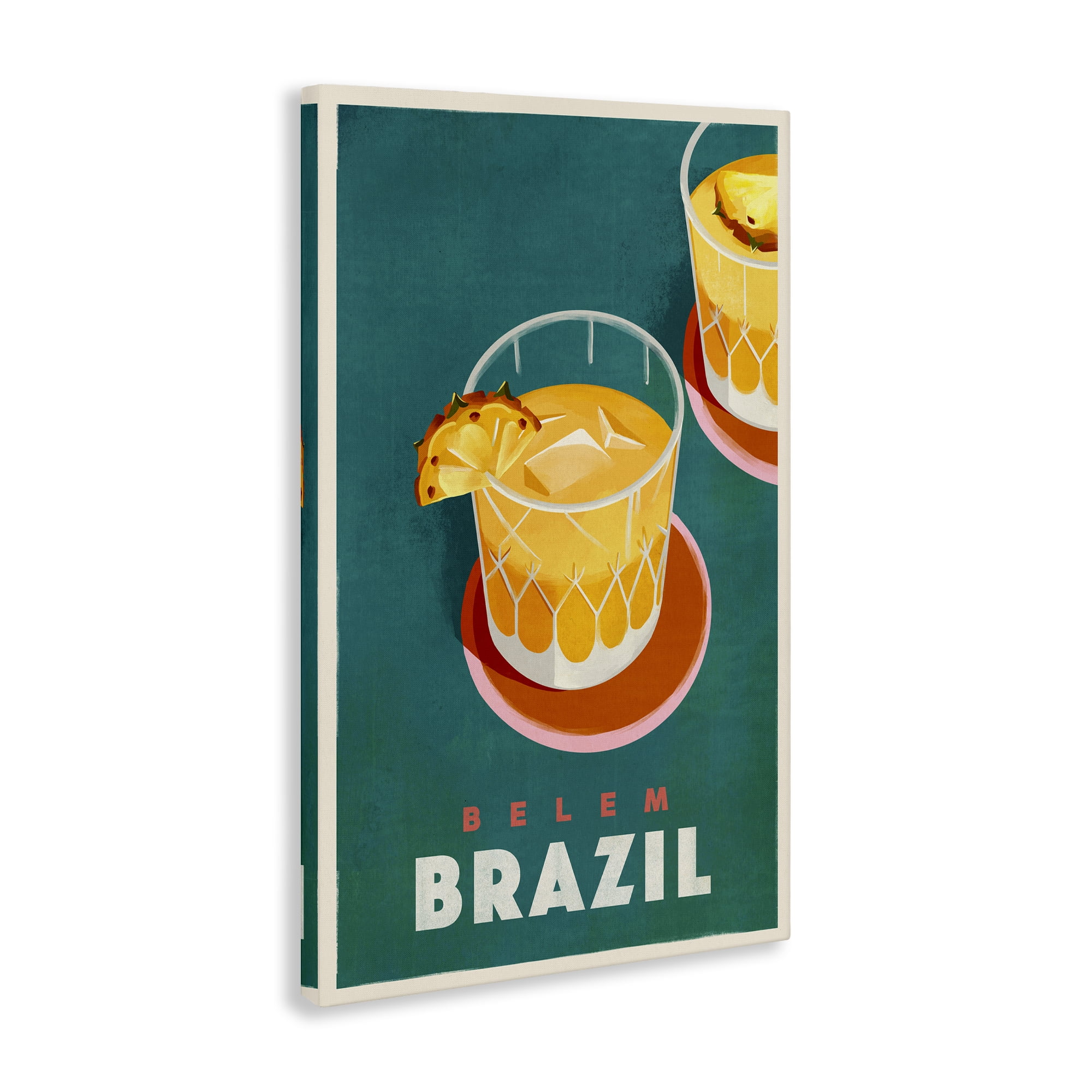 Stupell Industries Belem Brazil Cocktail Food & Beverage Painting Wrapped Canvas Art Print Wall Art, 30 x 45