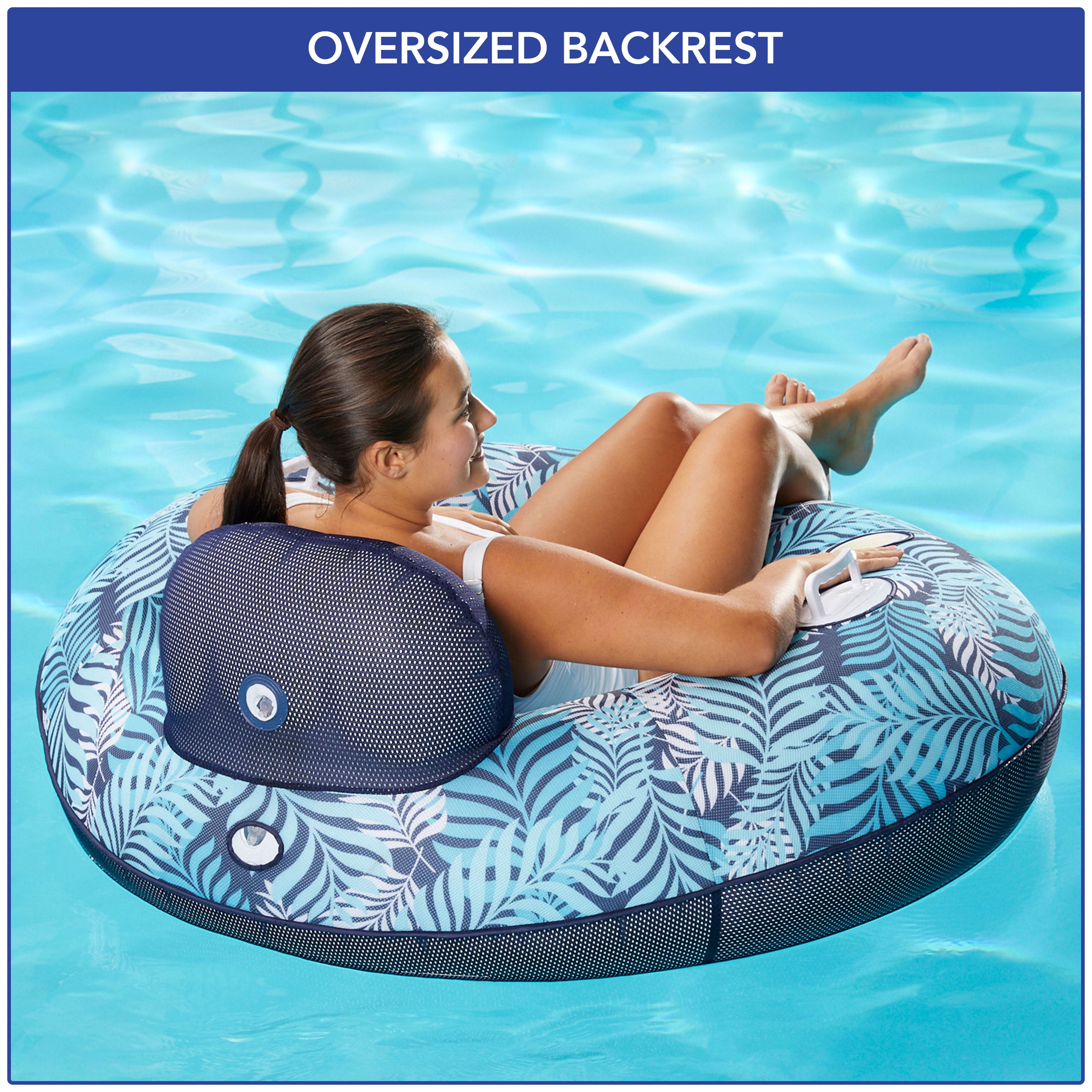 Aqua Leisure Oversized Blue Adult Cooling Pool Float and Lake Tube, Unisex,15 Years and up