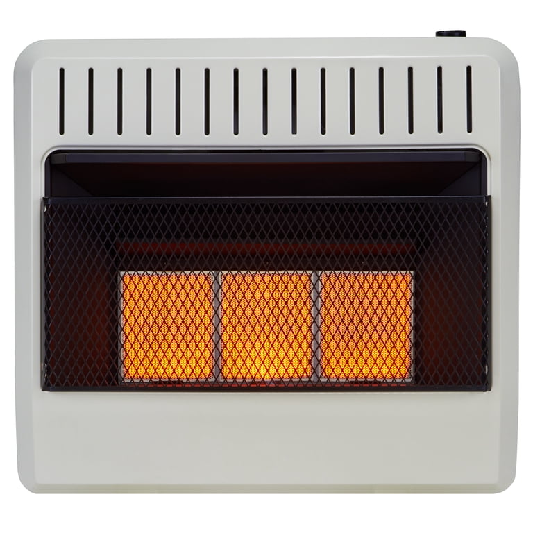 Avenger Dual Fuel Ventless Infrared 30,000 BTU Natural Gas / Propane Wall  Mounted Heater with Automatic Thermostat - Walmart.com
