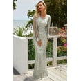thumbnail image 2 of Sequin Fringe Sleeve Maxi Dress, 2 of 9