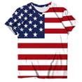 thumbnail image 5 of Qingpeng 4th of July Patriotic T Shirts for Women Summer Star Print Shirts Women's Independence Day Short Sleeve Casual Tee Tops, 5 of 5