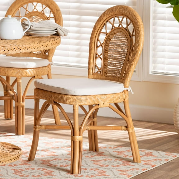 bali & pari Adam Boho Dining Chair, Light Honey