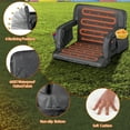thumbnail image 4 of ZenSports 2 Pack 25-in Foldable Heated Stadium Seat for Bleacher Wider Padded Stadium Chair USB 3 Levels of Heat 6 Reclining Waterproof, Black, 4 of 11