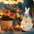 thumbnail image 5 of Lighted Easter Rabbits Tree, Ceramics Glowing Rabbits Tree Figurines Lighted Easter Rabbits Tabletop Tree with Colorful Lamp, Tabletop Rabbit Tree for Spring Easter Holiday Decor, 5 of 8