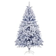 thumbnail image 1 of Árbol de Navidad artificial Patiomore azul de 6 pies con estampado de nieve, 1 of 7