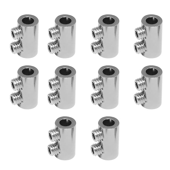 JISADER 10Pcs Wire Rope Cable Clamps Multipurpose Sturdy for 1.5-2mm Steel Wire Rope