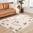 thumbnail image 5 of BoutiqueRugs Azriel Contemporary Area Rug - Machine Washable - Peach, Dark Brown - 7'10" x 10', 5 of 11