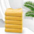 thumbnail image 4 of Cinvoph Velvet Bathroom Hand Towels, Hand Towel for Bath, Face, Kitchen, Super Soft Absorbent, Machine Washable, 12" x 24" Set of 5, Yellow, 4 of 6