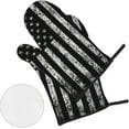 thumbnail image 3 of American Camouflage Oven Mitts and Pot Holders Sets for Kitchen 4 Pcs 7"X11" Heat Resistant Baking Cooking, 3 of 6