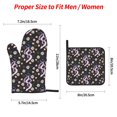 thumbnail image 2 of Honeii Snake And Floral1 Pattern Oven Mitts and Pot Holders, Silicone Oven Gloves,500 F Heat Resistant Oven Mitts Sets, 4PCS, 2 of 6