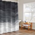 thumbnail image 6 of Gray Gradient Shower Curtains for Bathroom, Abstract Ocean Wave Washable Fabric Shower Curtain with Hooks Waterproof Bathroom Decor Sets, 66 x 72 Inches, 6 of 9