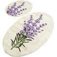 thumbnail image 4 of Lilac 2 Pieces Lavender Non-Slip Digital Machine-Washable Water Repellent Bathroom 2 Pieces Rug/Mat Set for Bathroom Floor and Under The Sink (20'x 24' & 24'x 40' / 60x100 cm & 60x50 cm), 4 of 6