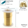 thumbnail image 5 of The Beadsmith Wire Elements 22-Gauge Lacquered Tarnish-Resistant Copper Wire for Jewelry Making, 20 Yard, 18.29 Meter Spool (Gold Color), 5 of 8