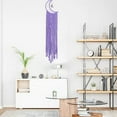 thumbnail image 5 of Moon Dream Catcher Macrame Wall Hanging - Bohemian Home Decor Handmade Woven Decoration -Purple, 5 of 5