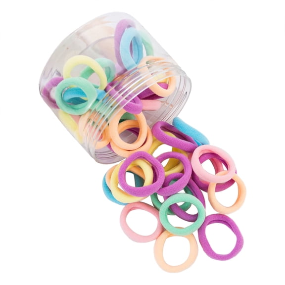 Korean Style Childrens Towel Scrunchie Head Rope Hair Ties Set Gentle Seamless Design Candy Colored Girls Hair Accessories 50PCS