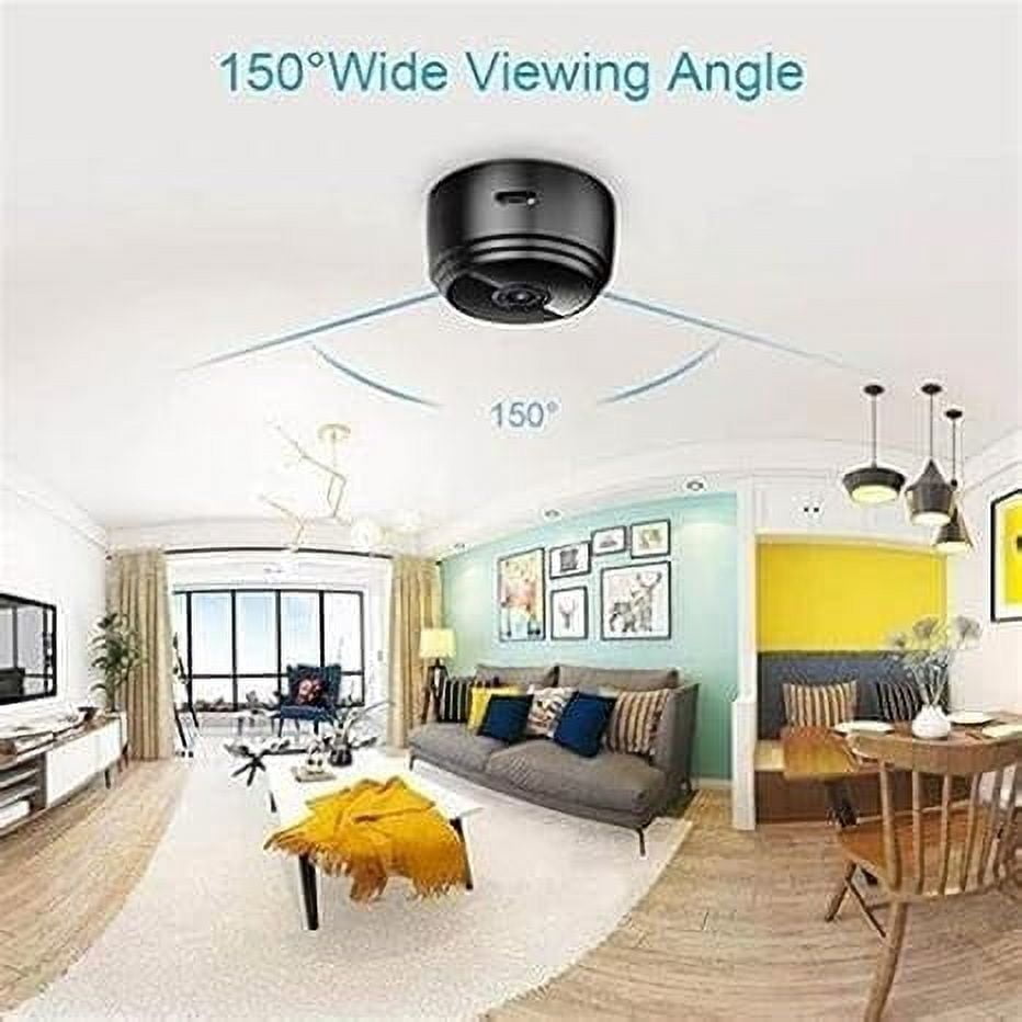 Mini Hidden Camera, Spy Camera, 1080P WiFi Wireless Miniguard Cam, AI Motion Detection,Real-Time View Night Vision Nanny Cam for Baby, Pets