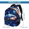 thumbnail image 2 of Starry Shark Traveling Backpack School Bags Cute College Backpack Baby Bag Lightweight Large Capacity Printed Design Adjustable Shoulder Strap Suitable, 2 of 6
