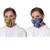 Shop LC Set of 2 Leaves Pattern Cotton Reusable 2 Ply Mouth Open Unisex Face Mask Cover