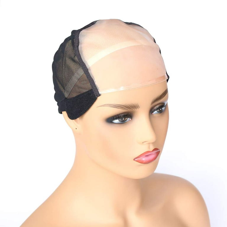 Headband Wig Cap For Making Wigs With Adjustable Straps Black One