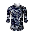 thumbnail image 3 of Hawaiian Mens Shirts Long Sleeve Button Down Aloha Shirt Tropical Summer Beach Shirts, 3 of 4