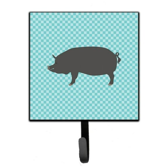 Carolines Treasures BB8107SH4 Berkshire Pig Blue Check Leash or Key Holder