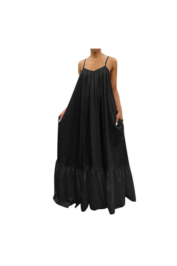 Summer Dresses for Women 2025, Plus Size Ethnic Style Printed Sleeveless Tank Casual Dress