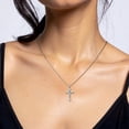 thumbnail image 4 of 14K Solid White Gold Inri Lord Jesus Christ Crucifix Holy Cross Necklace Religious Chain Pendant Charm, 4 of 13
