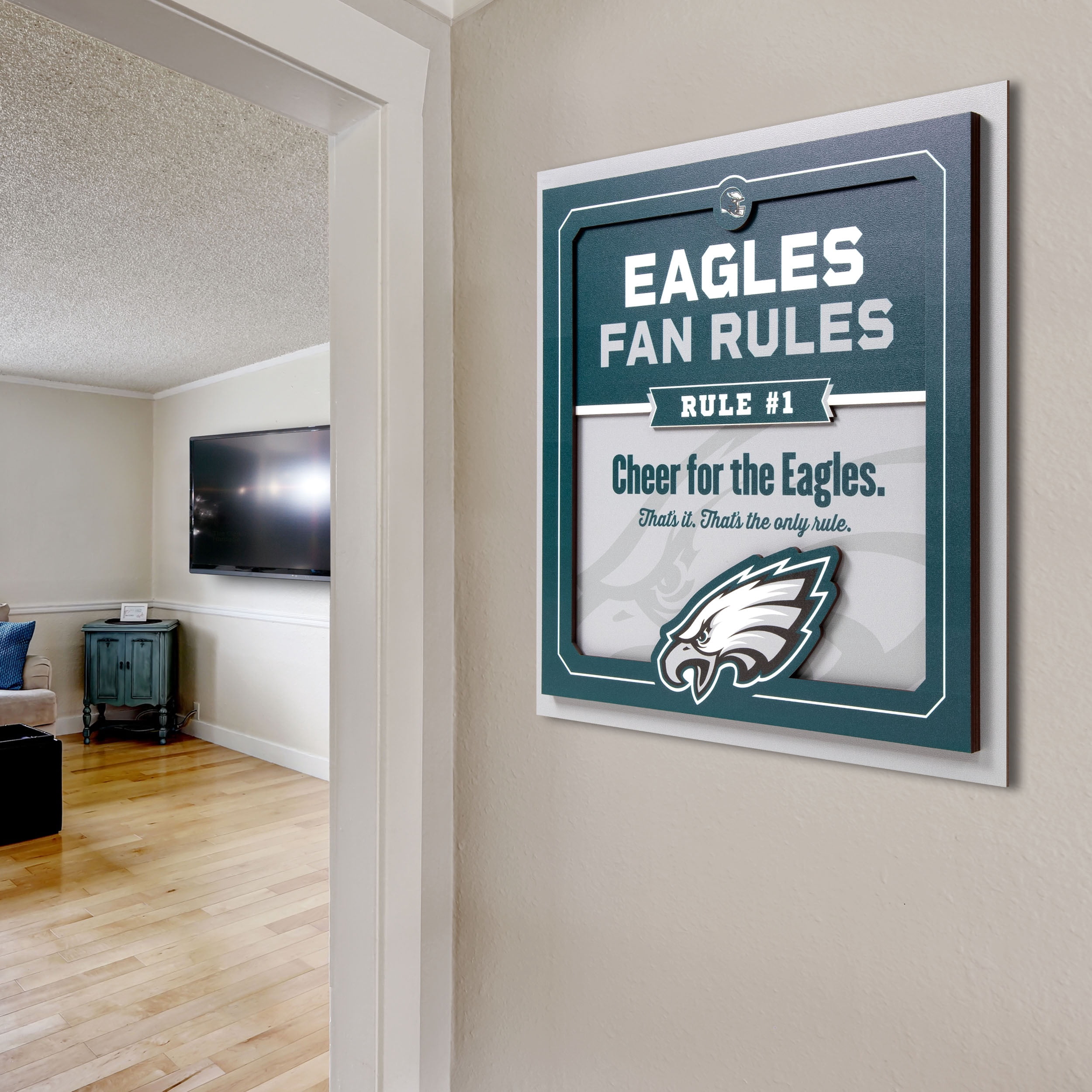 YouTheFan NFL Philadelphia Eagles Fan Rules 3D Wall Art