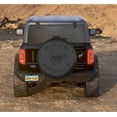 thumbnail image 2 of CAM friendly - 35-in - Ford BRONCO - US Made SpareCover® - Brawny Series - Black on Black - Heavy Vinyl Denim Texture - High Endurance Tire Cover, 2 of 6