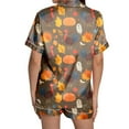 thumbnail image 3 of Women's Loungewear Sets – Easy Fit Sleepwear Sets for Women Ideal for Relaxation or Travel Use Ladies' Thanksgiving Turkey Print Pajama Shorts Set 2024, 3 of 4