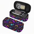 thumbnail image 1 of wonima02 Purple Game Video Game Controller Pencil Case for Boys Girls, Large Capacity Purple Pen Bag, Pencil Pouch With Zipper Compartments, Organizer for School Office Home Business, 1 of 1