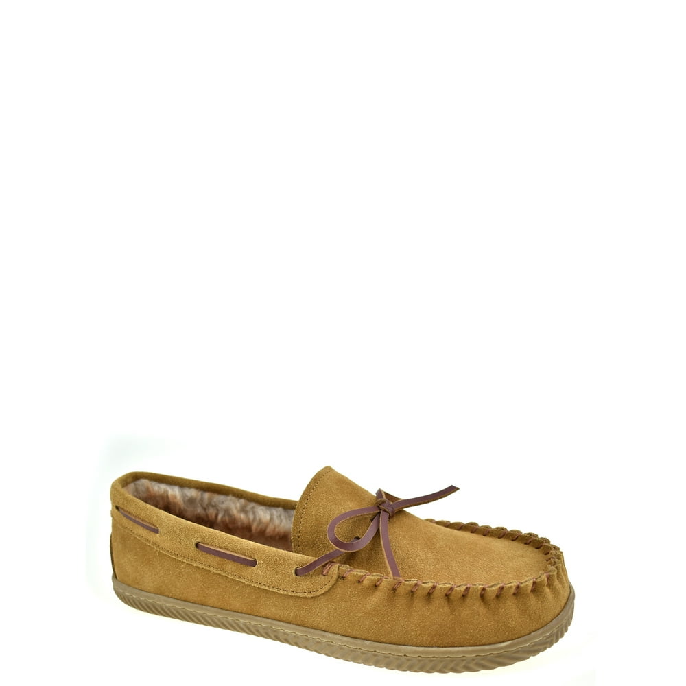 Men's Faux Fur Lined Trapper Moccasin Slipper Walmart