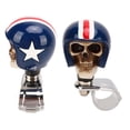 thumbnail image 3 of Volante con forma de calavera, pomo suicida, manivela giratoria para camiones, tractores, barcos, color azul, 3 of 14