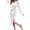 White, variant on Womens Long Sleeve Crochet Swimsuit Cover Up V Neck Collared Mesh Knit Long Beach Coverup Maxi Dress