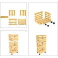 thumbnail image 5 of Bamboo Fruit Basket Stand, Potato and Onion Storage Cart, 3-Tier Fruit Basket with Wheels, Vegetable Storage for Kitchen Floor (Self-assembly), 5 of 7