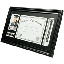 Graduation 2025 8.5" x 11" Black Diploma Tabletop Frame with Picture and Tassel Holder, by Way To Celebrate