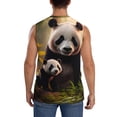 thumbnail image 4 of Fotbe Men's Forest Panda Print Men's Sleeveless Muscle Tank Tops Casual T-Shirts for Gym Workout Beach-Large, 4 of 8