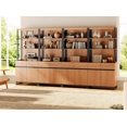 thumbnail image 3 of WAMPAT Modern Bookcases Set of 4, 72 Inch Tall Bookshelves with Storage Cabinet, Adjustable Shelves & Metal Frame, Home Office Library for Living Room, Mocha, 3 of 5