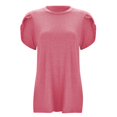 thumbnail image 4 of Cathalem T-Shirts Oversize pour Femmes Manches Courtes T-Shirts Blouses Amples, Rouge S, 4 of 5