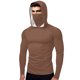 thumbnail image 2 of mfyjkho Tops De Gimnasio Para Mujer, Camiseta Unisex De Verano Informal De Color Liso, De Manga Larga, Con Capucha, De Seda Helada, Con Protección Solar Y Mascarilla. Tops Y Blusas Para Mujer Xl, 2 of 8