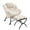 White, variant on PORKISS Accent Chair with Ottoman, Modern Soft Flannelette PP Cotton Lazy Sofa Armchair for Small Space, White