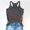 Dark Gray, variant on Women’s Tanks Summer Sleeveless Round Neck Top with USA Letter Print for Women Lightweight Casual Tank Army Green XXL
