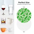 thumbnail image 6 of Fuzoiu Green Lizard Print Leather Coasters Set,Drink Coasters Set of 4,for Tabletop Protection, Durable PVC Coasters,Home Décor and Housewarming Gift-Round Shape, 6 of 6